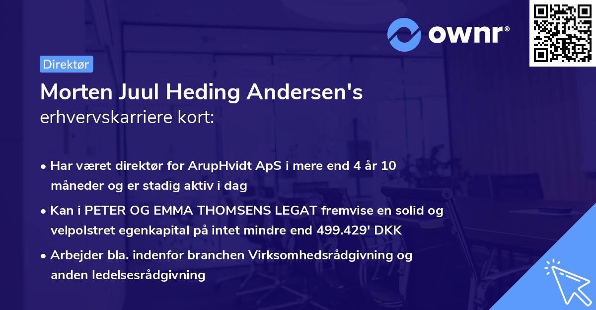 Morten Juul Heding Andersen's erhvervskarriere kort