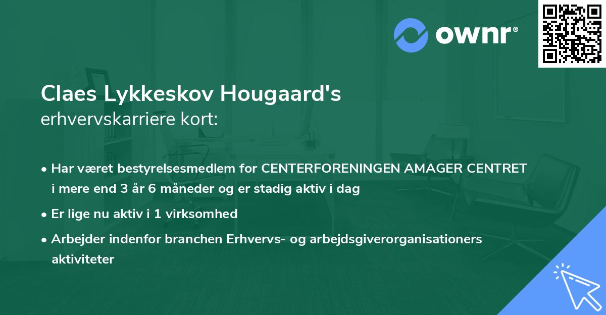 Claes Lykkeskov Hougaard's erhvervskarriere kort