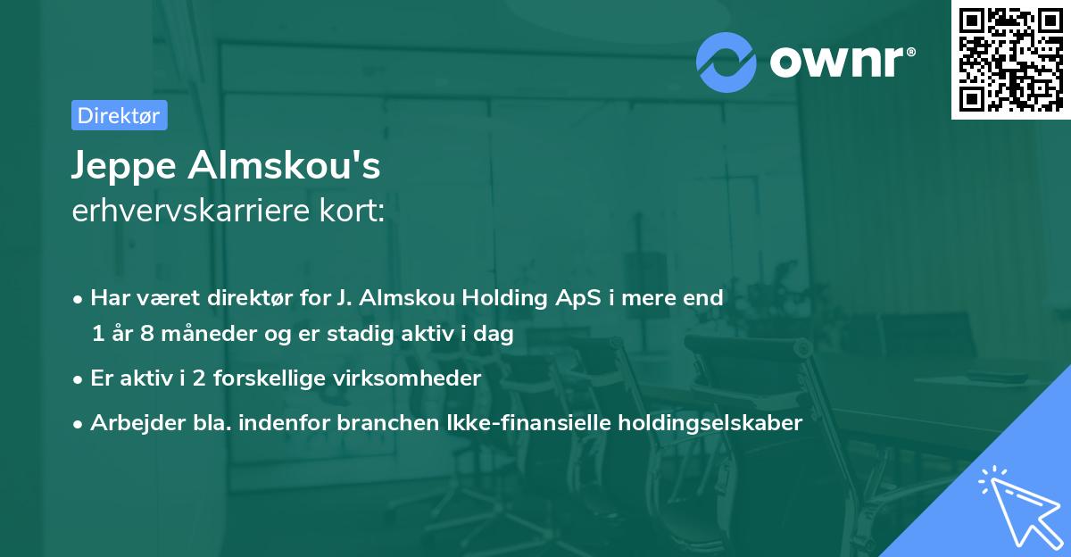 Jeppe Almskou's erhvervskarriere kort