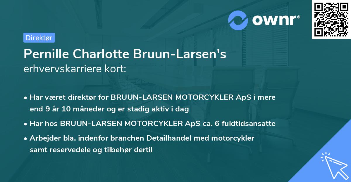 Pernille Charlotte Bruun-Larsen's erhvervskarriere kort