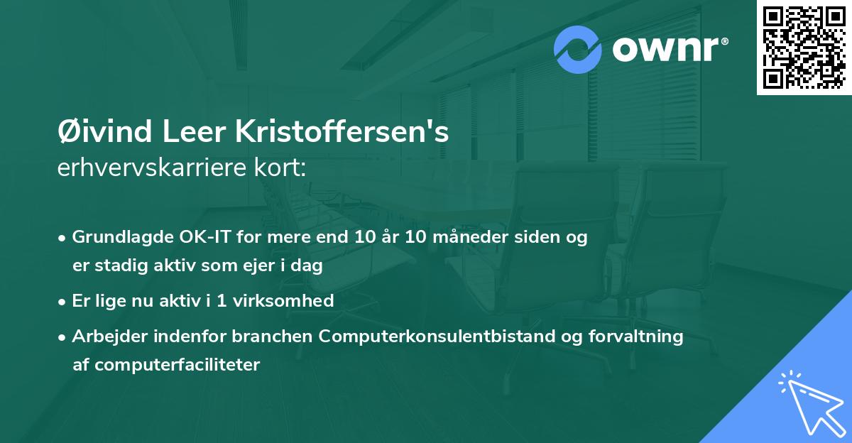 Øivind Leer Kristoffersen's erhvervskarriere kort