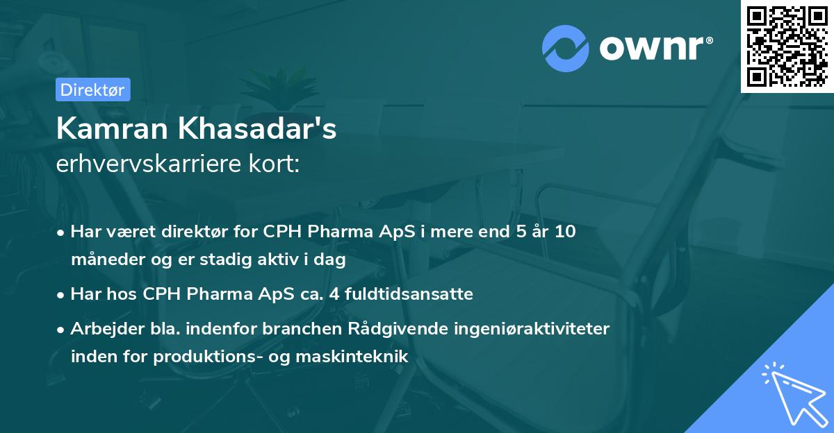Kamran Khasadar's erhvervskarriere kort