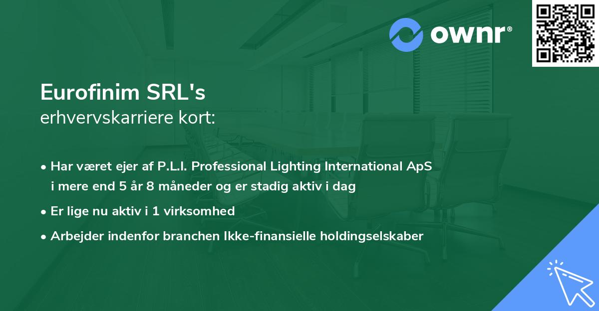 Eurofinim SRL's erhvervskarriere kort