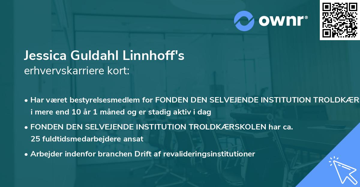 Jessica Guldahl Linnhoff's erhvervskarriere kort