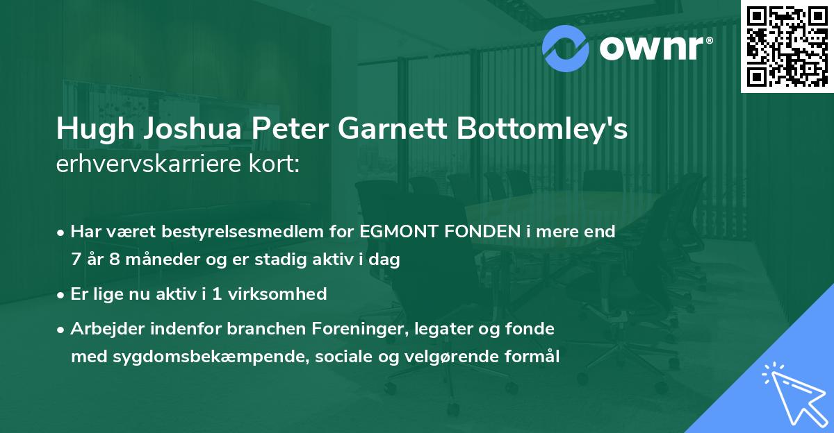 Hugh Joshua Peter Garnett Bottomley's erhvervskarriere kort