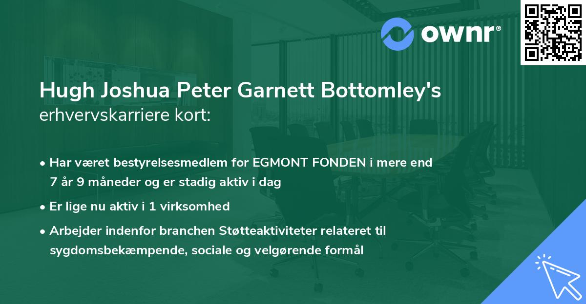 Hugh Joshua Peter Garnett Bottomley's erhvervskarriere kort