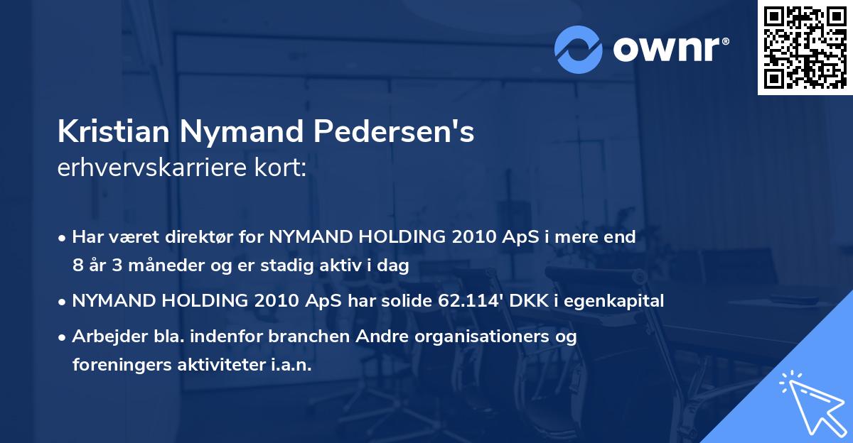 Kristian Nymand Pedersen's erhvervskarriere kort