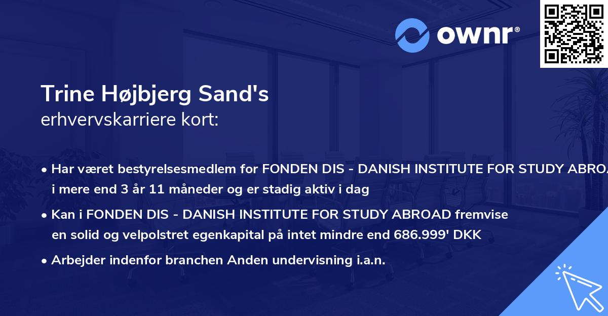 Trine Højbjerg Sand's erhvervskarriere kort