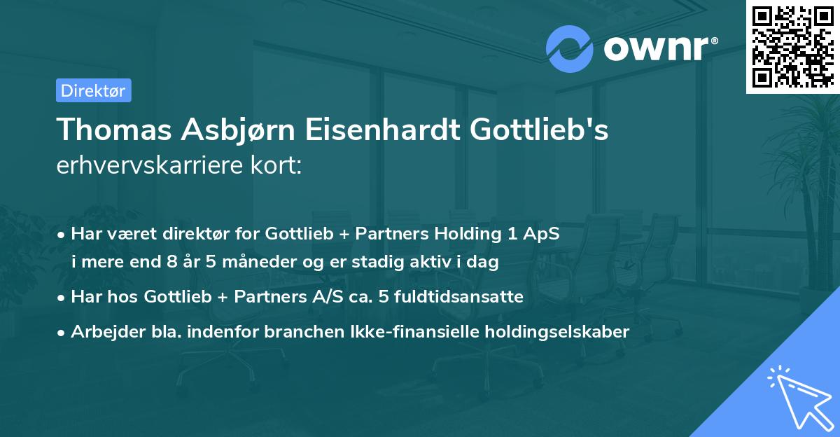 Thomas Asbjørn Eisenhardt Gottlieb's erhvervskarriere kort