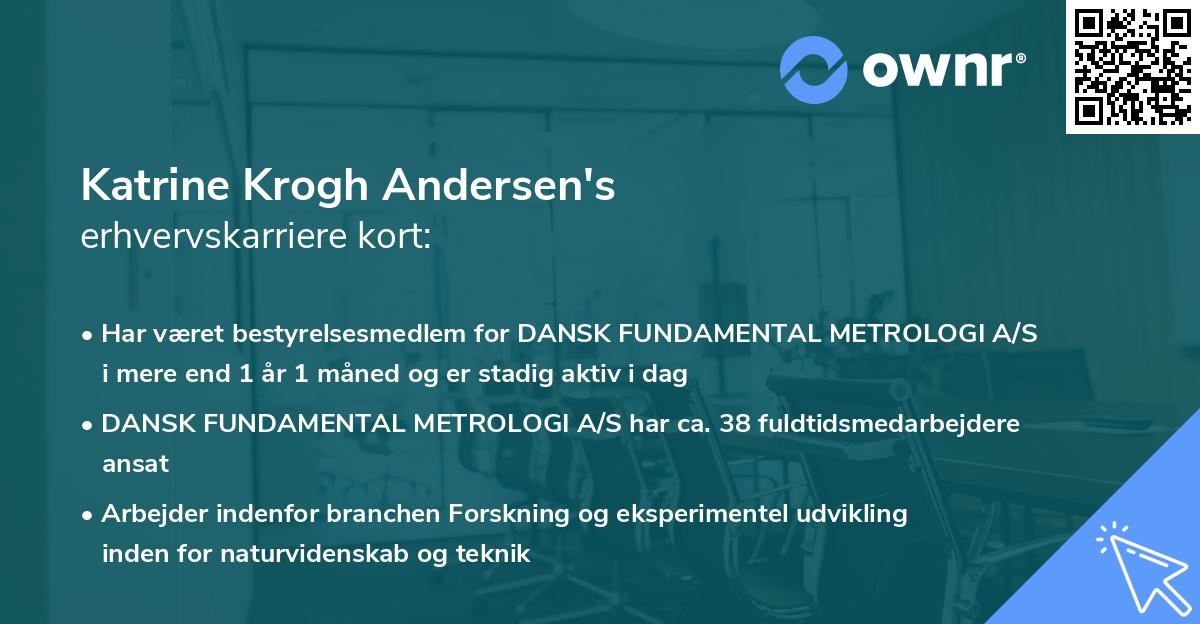 Katrine Krogh Andersen's erhvervskarriere kort