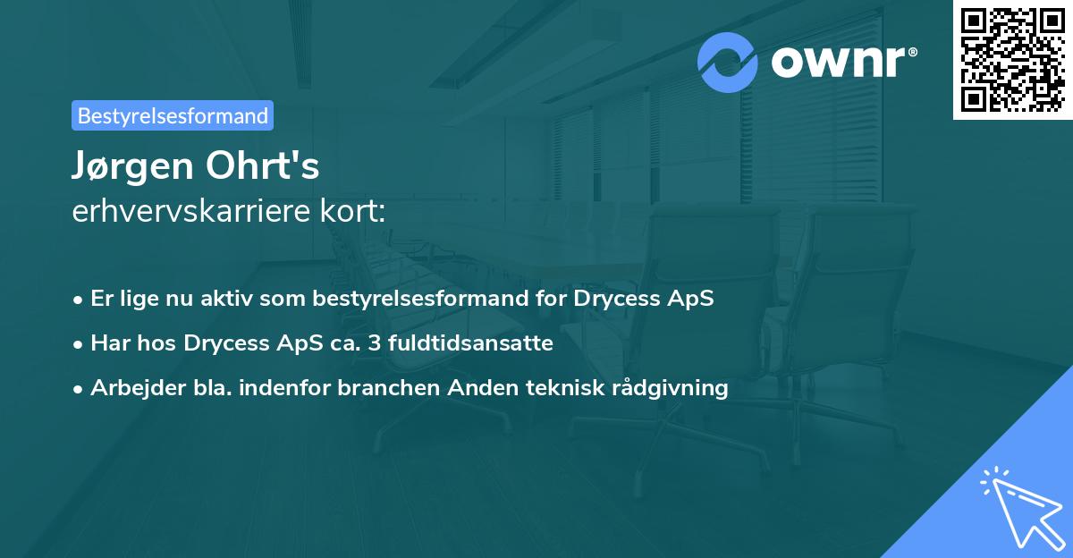 Jørgen Ohrt's erhvervskarriere kort