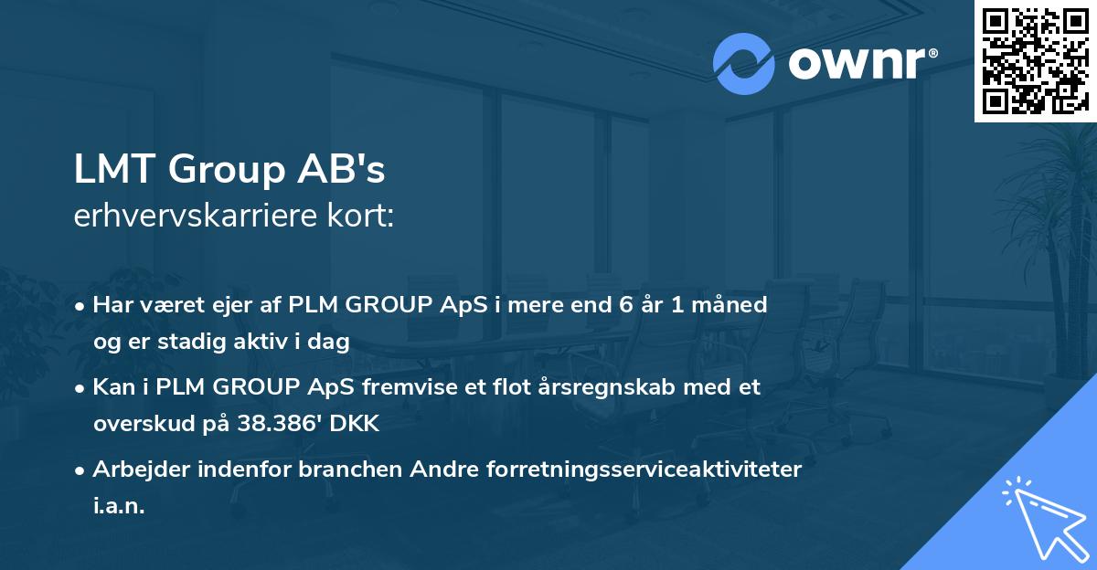 LMT Group AB's erhvervskarriere kort