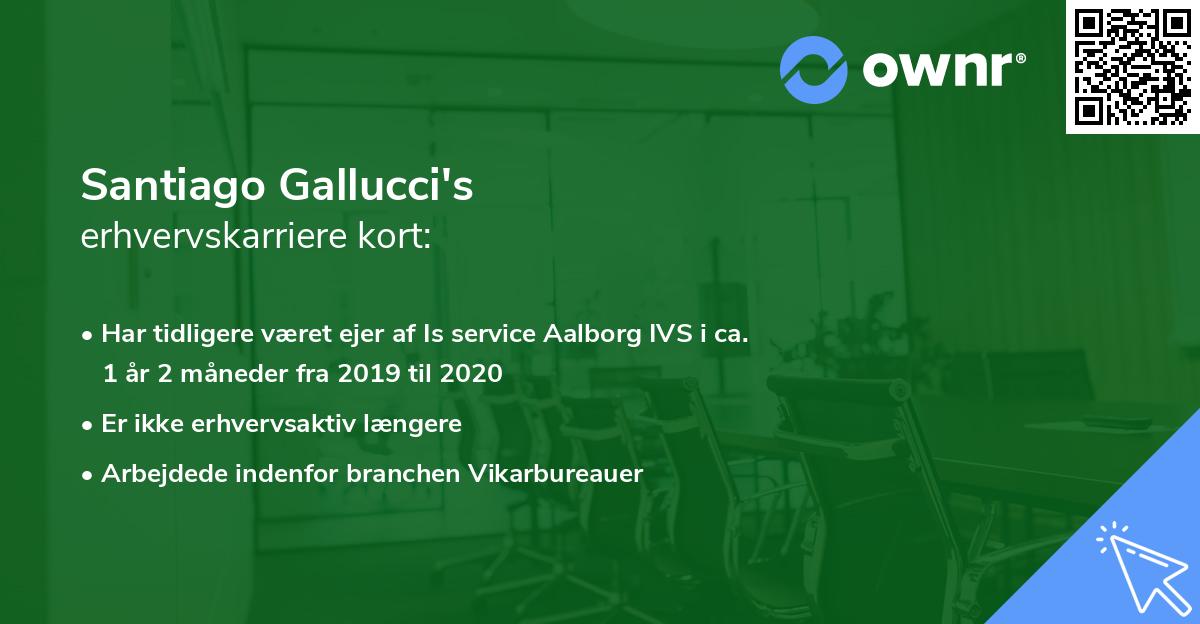 Santiago Gallucci's erhvervskarriere kort