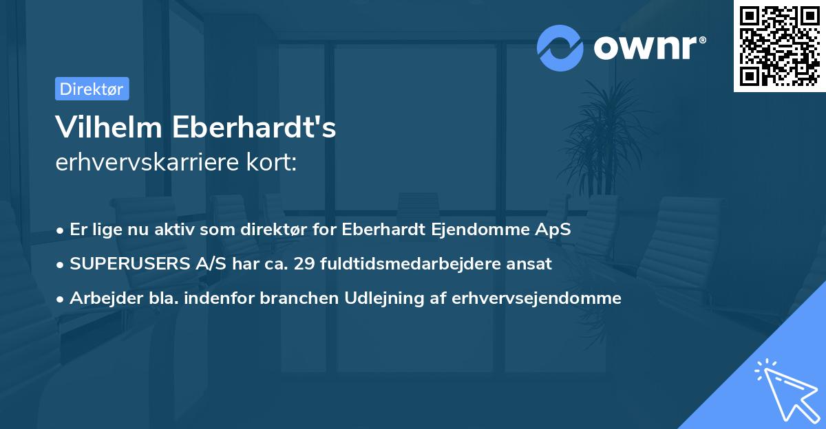 Vilhelm Eberhardt's erhvervskarriere kort