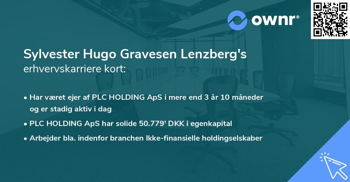 Sylvester Hugo Gravesen Lenzberg's erhvervskarriere kort