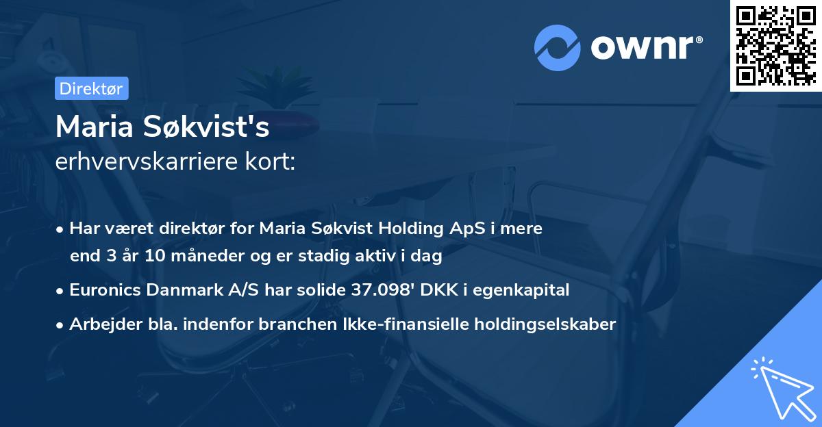 Maria Søkvist's erhvervskarriere kort