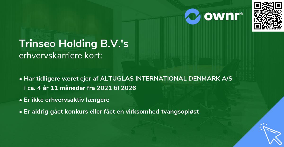 Trinseo Holding B.V.'s erhvervskarriere kort