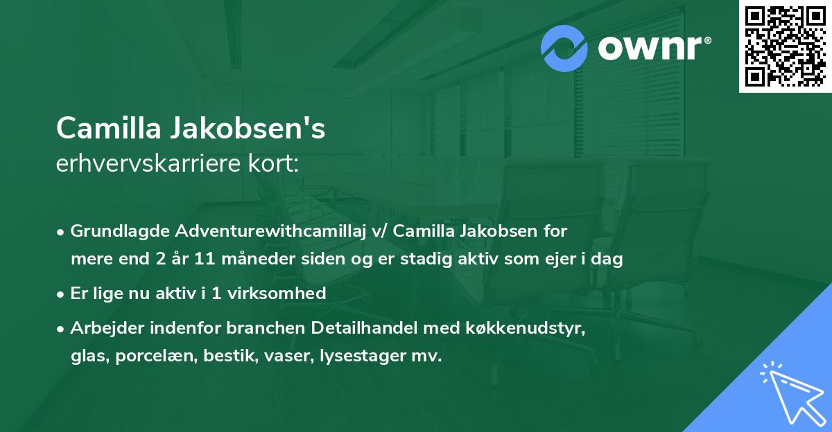 Camilla Jakobsen's erhvervskarriere kort