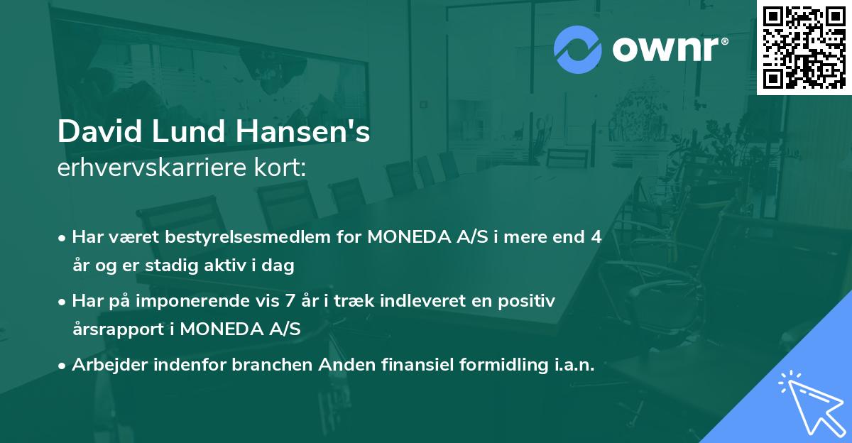 David Lund Hansen's erhvervskarriere kort