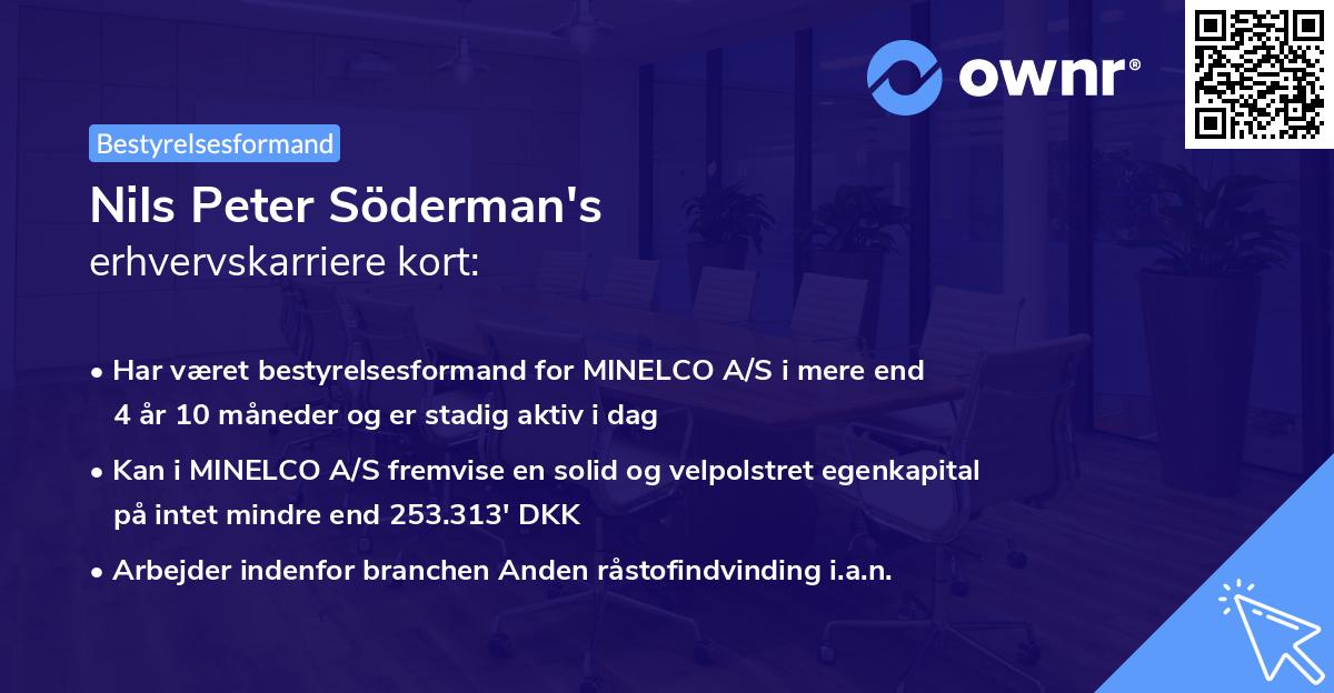 Nils Peter Söderman's erhvervskarriere kort