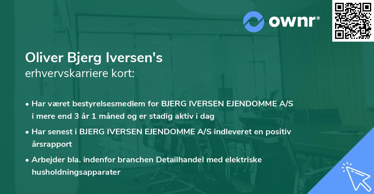 Oliver Bjerg Iversen's erhvervskarriere kort