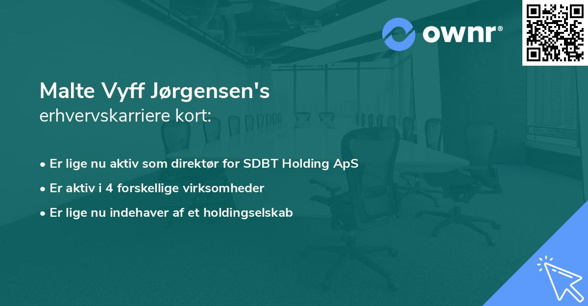 Malte Vyff Jørgensen's erhvervskarriere kort