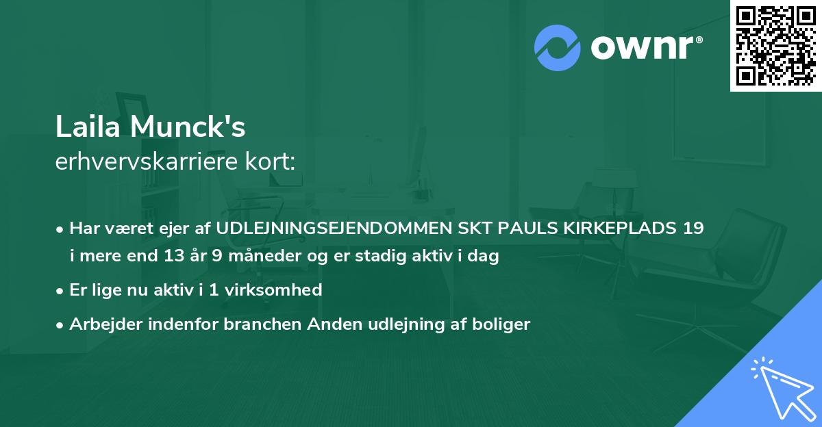 Laila Munck's erhvervskarriere kort