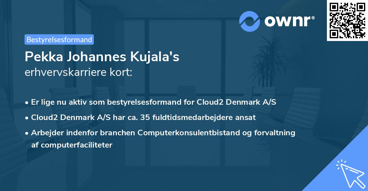 Pekka Johannes Kujala's erhvervskarriere kort