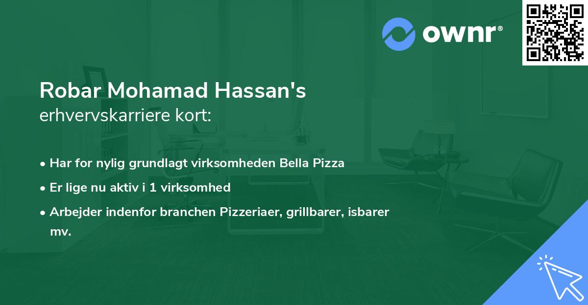 Robar Mohamad Hassan's erhvervskarriere kort