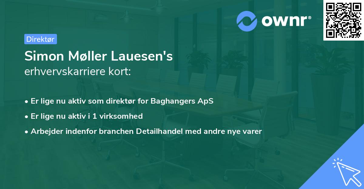 Simon Møller Lauesen's erhvervskarriere kort