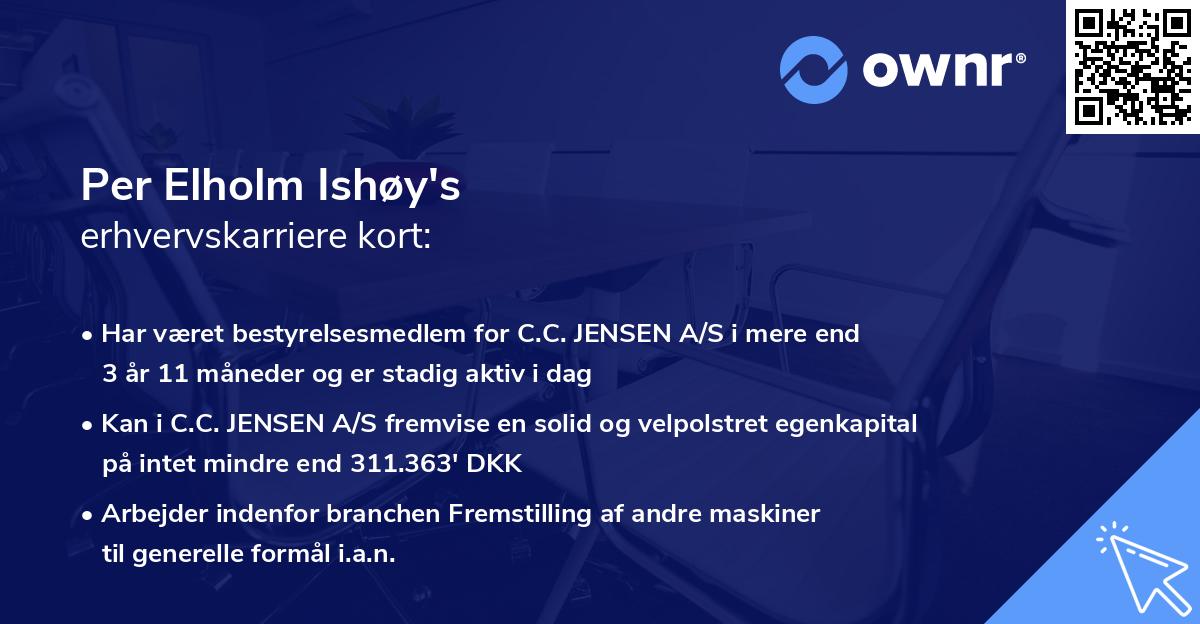 Per Elholm Ishøy's erhvervskarriere kort