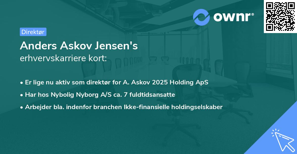 Anders Askov Jensen's erhvervskarriere kort