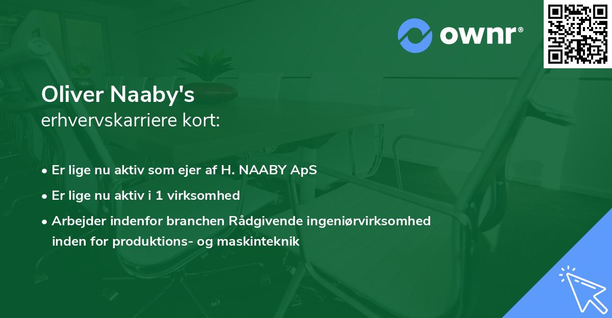 Oliver Naaby's erhvervskarriere kort