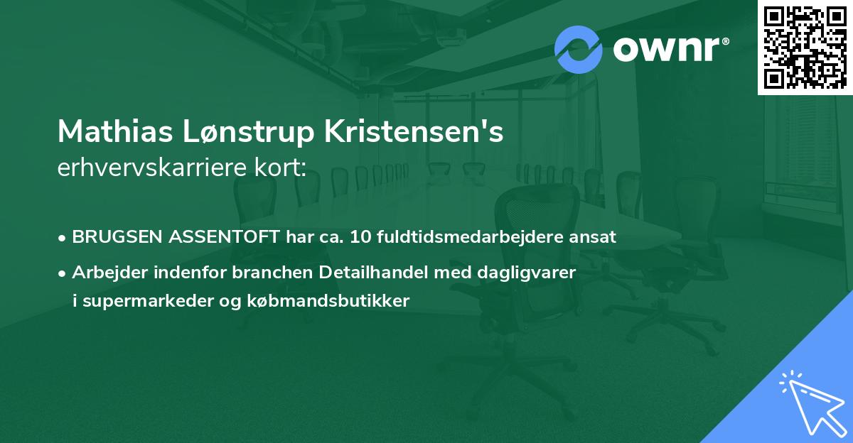 Mathias Lønstrup Kristensen's erhvervskarriere kort