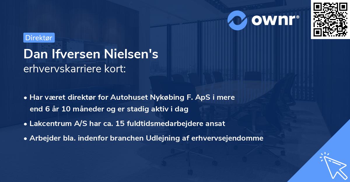 Dan Ifversen Nielsen's erhvervskarriere kort