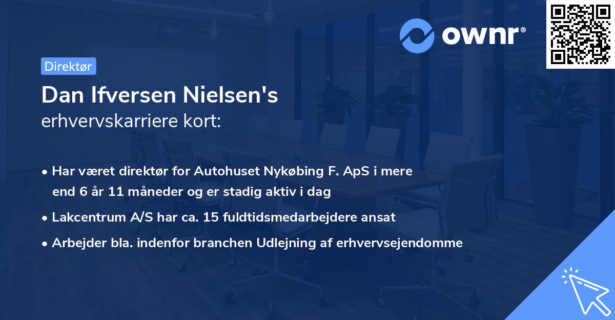 Dan Ifversen Nielsen's erhvervskarriere kort