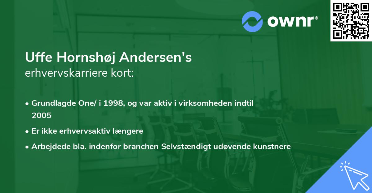 Uffe Hornshøj Andersen's erhvervskarriere kort