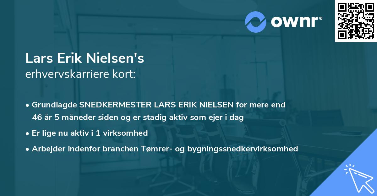 Lars Erik Nielsen's erhvervskarriere kort