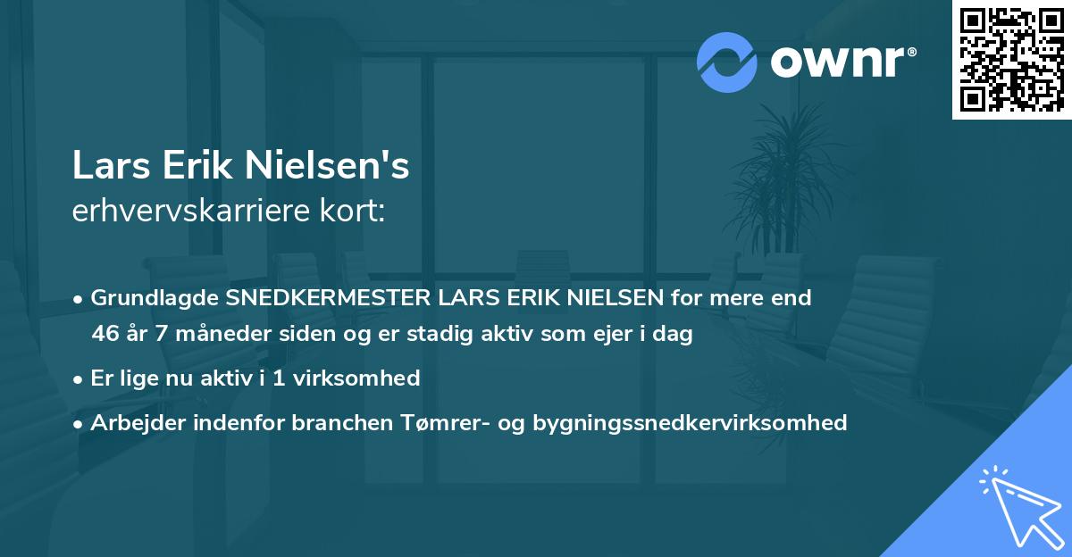 Lars Erik Nielsen's erhvervskarriere kort