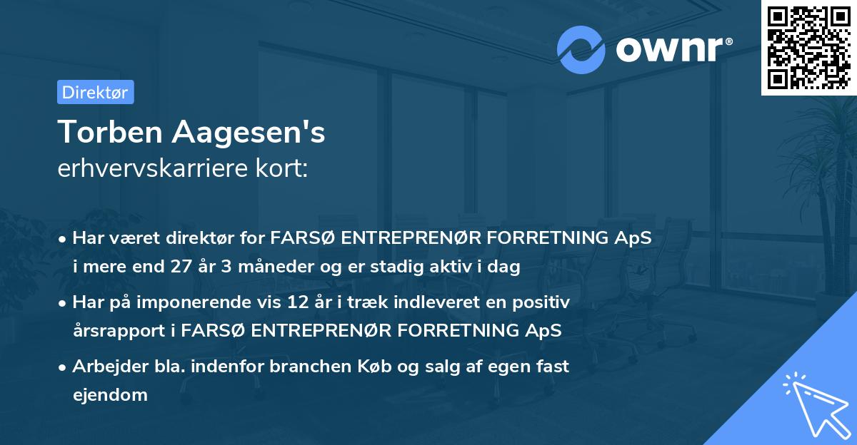 Torben Aagesen's erhvervskarriere kort