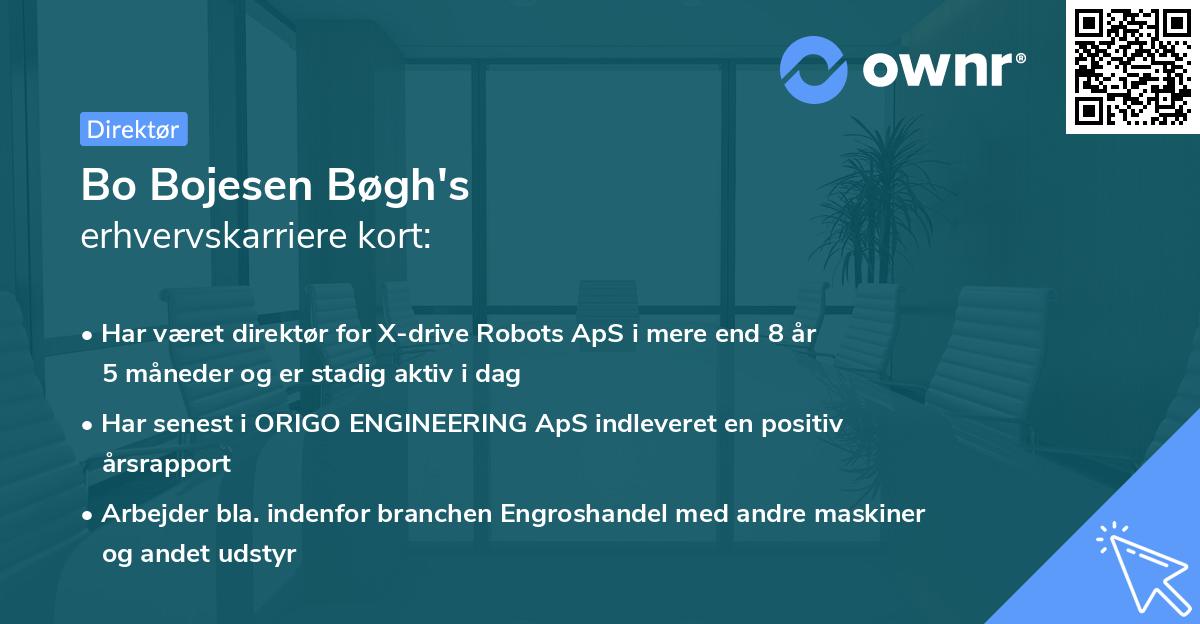 Bo Bojesen Bøgh's erhvervskarriere kort