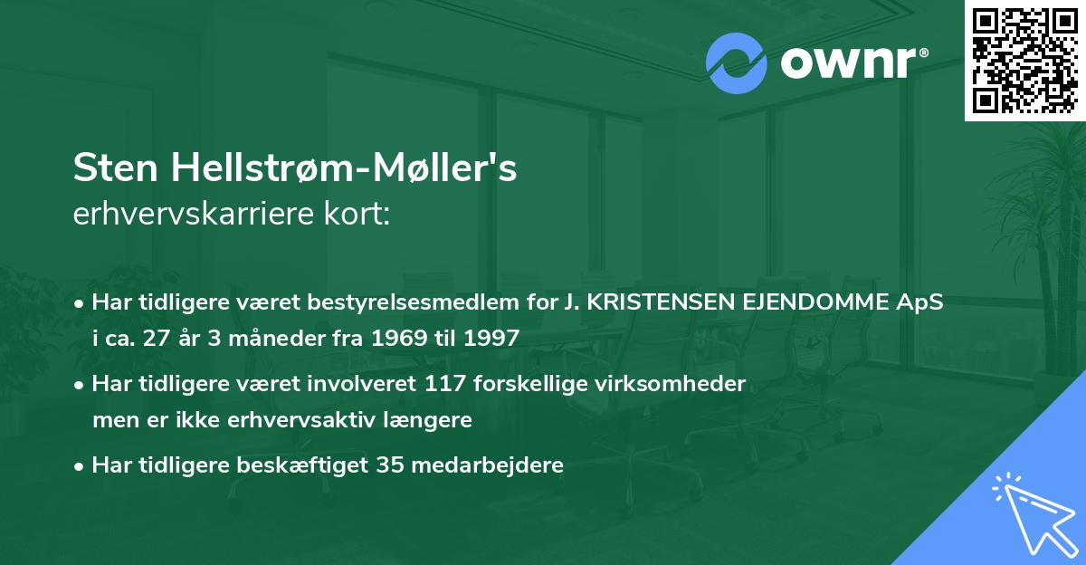 Sten Hellstrøm-Møller's erhvervskarriere kort