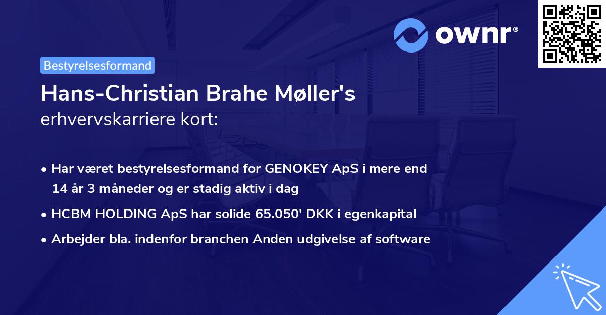 Hans-Christian Brahe Møller's erhvervskarriere kort