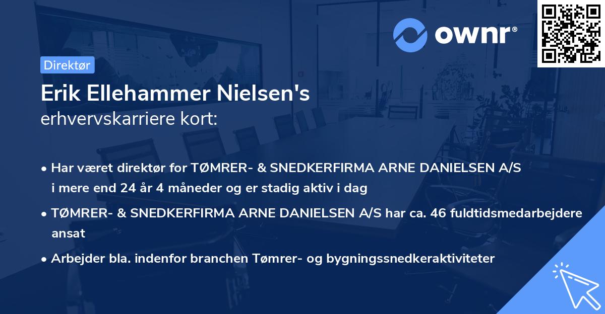 Erik Ellehammer Nielsen's erhvervskarriere kort