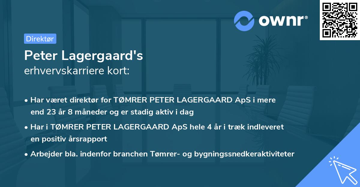 Peter Lagergaard's erhvervskarriere kort