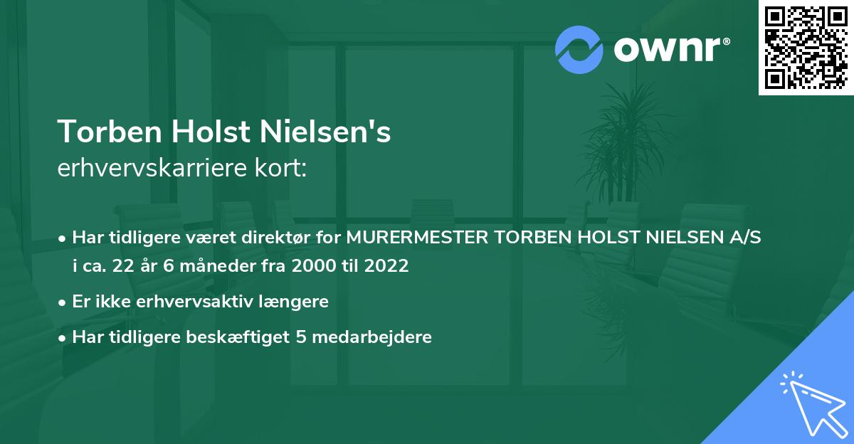 Torben Holst Nielsen's erhvervskarriere kort