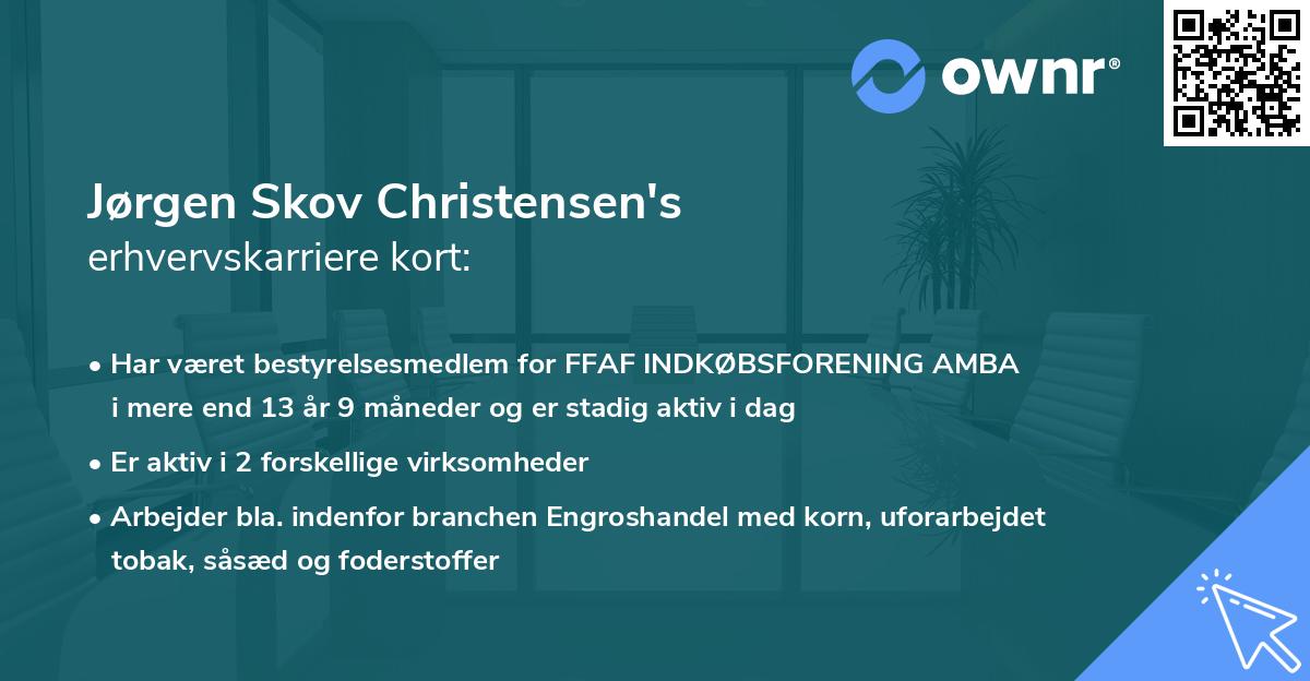 Jørgen Skov Christensen's erhvervskarriere kort