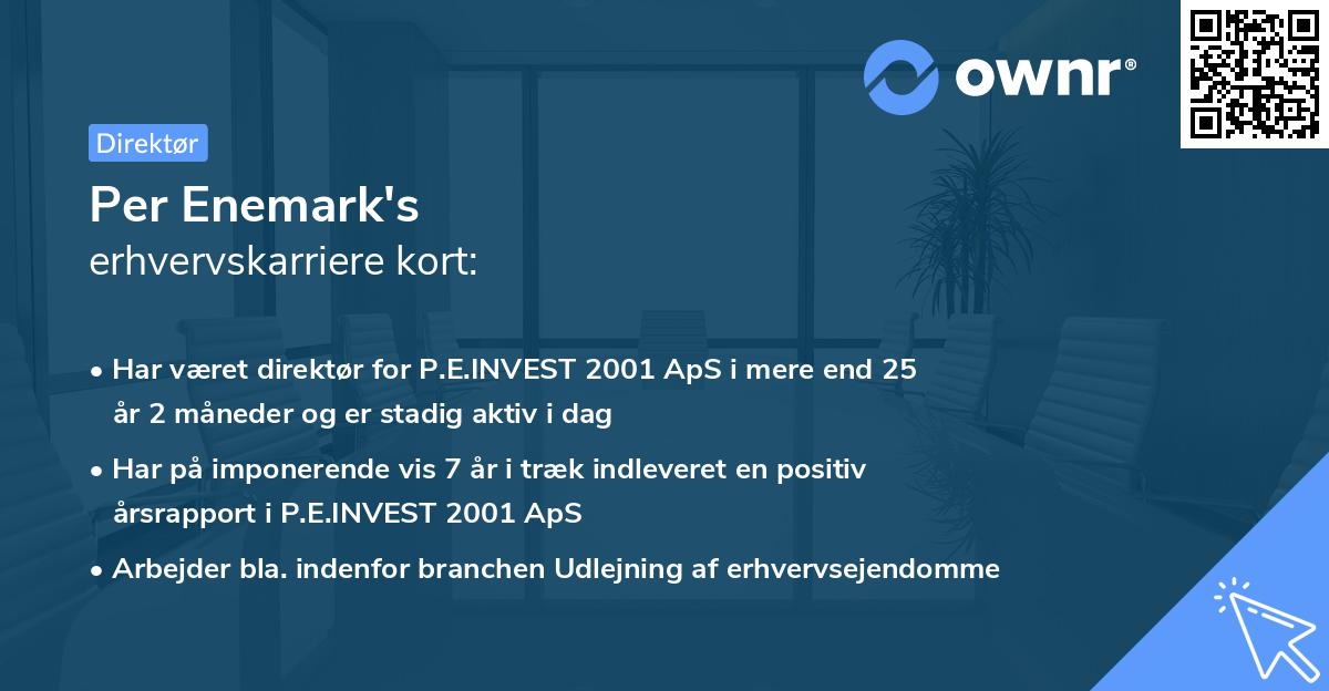 Per Enemark's erhvervskarriere kort