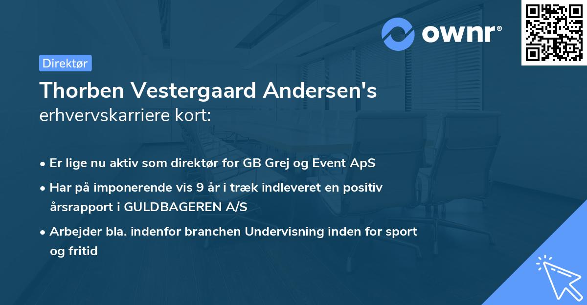 Thorben Vestergaard Andersen's erhvervskarriere kort