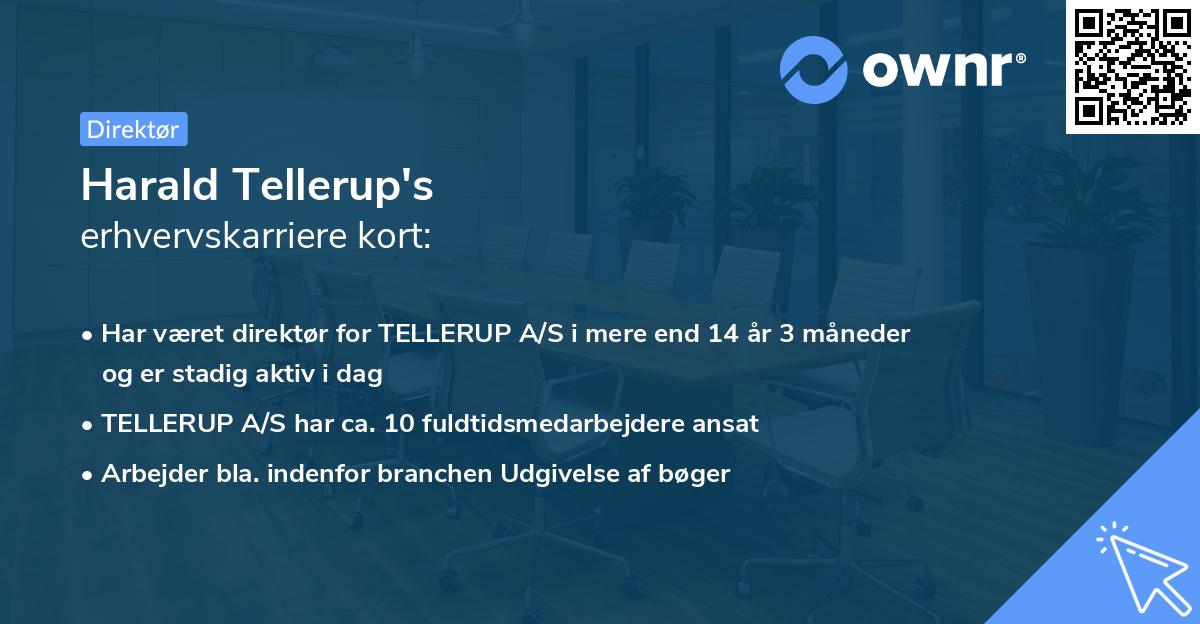 Harald Tellerup's erhvervskarriere kort